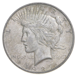 1927 peace silver dollar