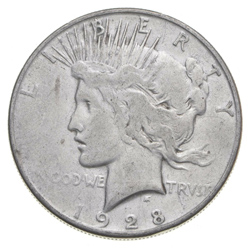 1928 peace silver dollar