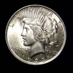 1923 Peace Silver Dollar Coin head